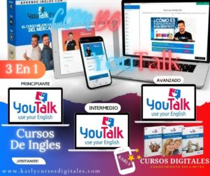 Combo 3 En 1 Cursos De Ingles YouTalk Tv - Principiante, Intermedio y Avanzado